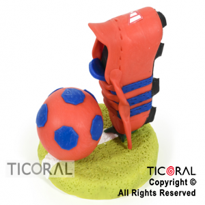 ADORNO MAQUETA BOTIN DE FUTBOL SAN LORENZO A. PORCELANA FRIA x 1
